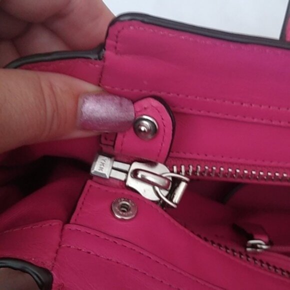 Coach F53308 Nubuck Pebble Leather Swagger Carryall Purse Bag, SV/Dahlia… - Picture 10 of 10